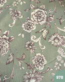 COTONE ARREDAMENTO - 978 FIORE FONDO VERDE SALVIA