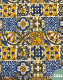 COTONE ARREDAMENTO - 2234 MATTONELLE GIALLO BLU