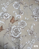 COTONE ARREDAMENTO - 979 FIORE E FARFALLA FONDO BEIGE