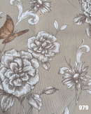 COTONE ARREDAMENTO - 979 FIORE E FARFALLA FONDO BEIGE