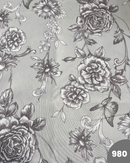 COTONE ARREDAMENTO - 980 FIORE FONDO GRIGIO