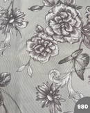 COTONE ARREDAMENTO - 980 FIORE FONDO GRIGIO