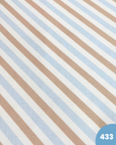 PIQUET DI COTONE - 433 RIGHE CELESTI BEIGE E BIANCHE