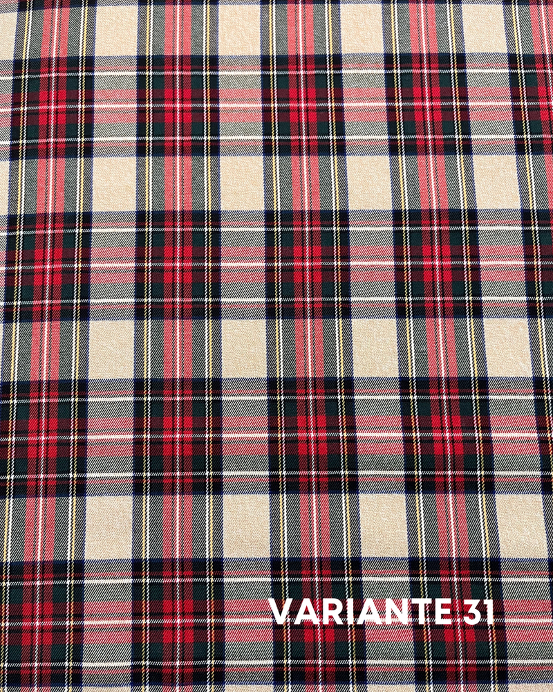 LANETTA SCOZZESE - 31 TARTAN BEIGE/ROSSO/VERDE