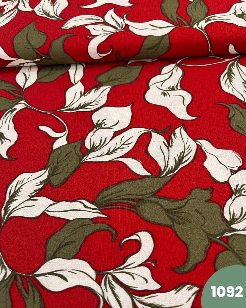 VISCOSA DI COTONE - 1092 FONDO ROSSO