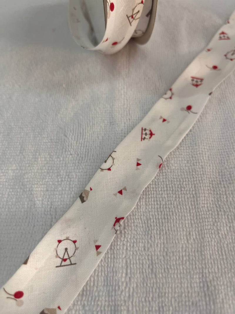 SBIECO COTONE H25 MM - FANTASIA DETTAGLI ROSSI 2710