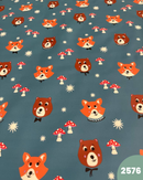 PUL IMPERMEABILE - 2576 ANIMALI FONDO OTTANIO
