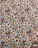 COTONE 100% - 652 FIORI BEIGE E MARRONI