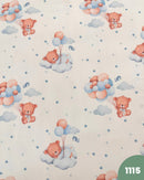 PIQUET DI COTONE - 1115 ORSETTO NUVOLE CELESTI