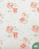 PIQUET DI COTONE - 1117 ORSETTO NUVOLE ROSA CHIARO