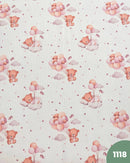 PIQUET DI COTONE - 1118 ORSETTO NUVOLE ROSA