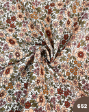 COTONE 100% - 652 FIORI BEIGE E MARRONI