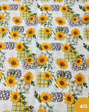 COTONE ARREDAMENTO - 612 GIRASOLE QUADRETTINO VERDE E GIALLO