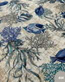 COTONE ARREDAMENTO - 614 PESCI E CORALLI BLU