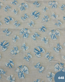 COTONE ARREDAMENTO - 648 FIOCCO CELESTE FONDO BEIGE