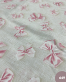 COTONE ARREDAMENTO - 649 FIOCCO ROSA FONDO BEIGE