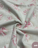 COTONE ARREDAMENTO - 649 FIOCCO ROSA FONDO BEIGE