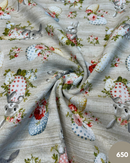 COTONE ARREDAMENTO - 650 CONIGLIETTO SU FONDO EFFETTO LEGNO