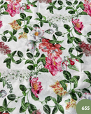 COTONE ARREDAMENTO - 655 FIORE GRANDE COLORATO FOGLIA VERDE