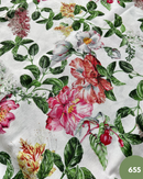 COTONE ARREDAMENTO - 655 FIORE GRANDE COLORATO FOGLIA VERDE