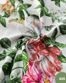 COTONE ARREDAMENTO - 655 FIORE GRANDE COLORATO FOGLIA VERDE