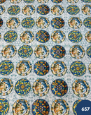 COTONE ARREDAMENTO - 657 MEDAGLIONE ASTRATTO FONDO A FIORI