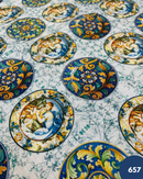 COTONE ARREDAMENTO - 657 MEDAGLIONE ASTRATTO FONDO A FIORI