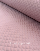 TRAPUNTINO PIQUET DI COTONE - ROSA ANTICO