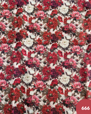 COTONE ARREDAMENTO - 666 FIORE ROSSO E ROSA BIANCA