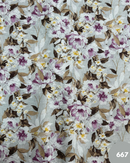 COTONE ARREDAMENTO - 667 FIORE LILLA FONDO GRIGIO