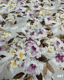 COTONE ARREDAMENTO - 667 FIORE LILLA FONDO GRIGIO