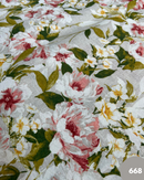 COTONE ARREDAMENTO - 668 FIORE ROSA FONDO BEIGE