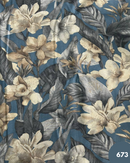 COTONE ARREDAMENTO - 673 FIORE GRANDE FONDO BLU