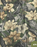 COTONE ARREDAMENTO - 674 FIORE GRANDE FONDO VERDE