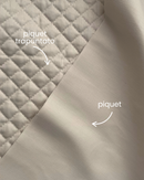 TRAPUNTINO PIQUET DI COTONE - BEIGE