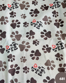 COTONE ARREDAMENTO - 681 ZAMPETTA MARRONE FONDO QUADRETTINO BEIGE