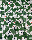 COTONE ARREDAMENTO - 684 CANE FONDO VERDE POIS