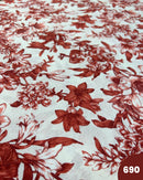 COTONE ARREDAMENTO - 690 FIORE ROSSO