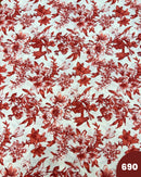 COTONE ARREDAMENTO - 690 FIORE ROSSO