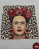 PANNELLO GOBELIN - 691 FRIDA KAHLO FONDO LEOPARDATO