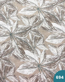 COTONE ARREDAMENTO - 694 FOGLIA BEIGE E VERDE ACQUA