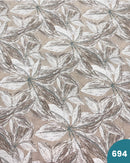 COTONE ARREDAMENTO - 694 FOGLIA BEIGE E VERDE ACQUA