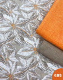 COTONE ARREDAMENTO - 695 FOGLIA BEIGE E ARANCIONE