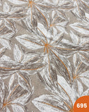 COTONE ARREDAMENTO - 695 FOGLIA BEIGE E ARANCIONE
