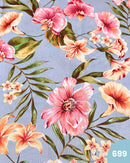 COTONE ARREDAMENTO - 699 FIORI FONDO CELESTE