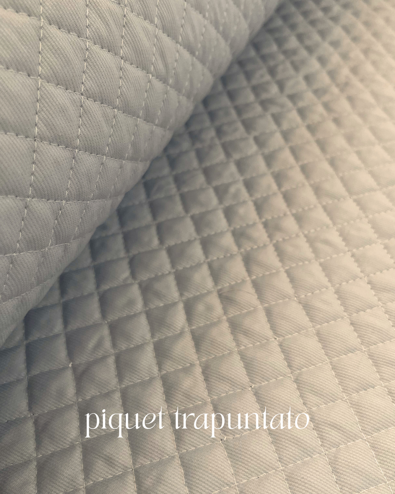 TRAPUNTINO PIQUET DI COTONE - BEIGE