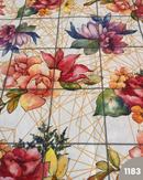 COTONE ARREDAMENTO - FIORE GRANDE ARANCIO 1183