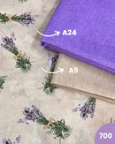 COTONE ARREDAMENTO -700 MAZZOLINO DI LAVANDA FONDO BEIGE