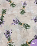 COTONE ARREDAMENTO -700 MAZZOLINO DI LAVANDA FONDO BEIGE