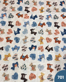 COTONE ARREDAMENTO -701 CAGNOLINI E CUORI FONDO BEIGE MELANGE